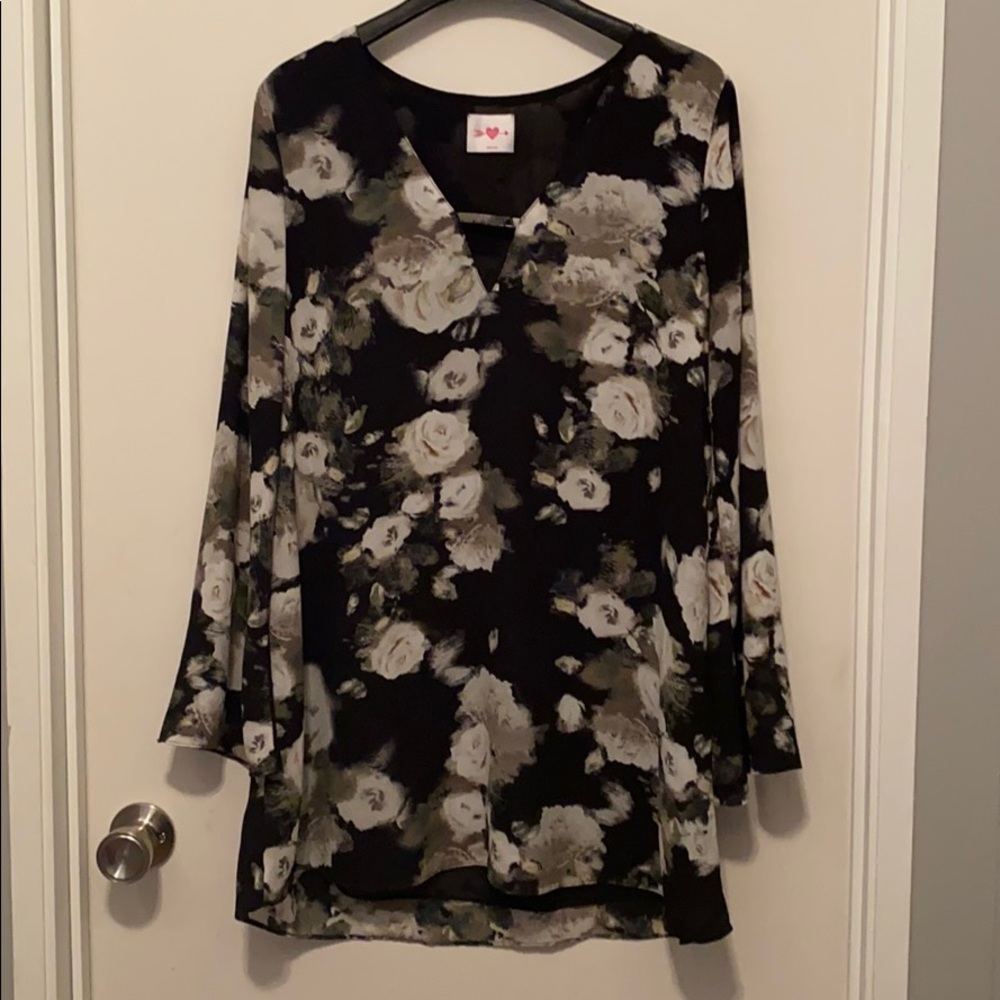 Black floral dress
